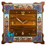 ساعت دیواری 40 سانتی با قاب نقاشی و صفحه چوبی