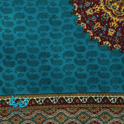 رومیزی قلمکار 135 در 200 نفیس آبی